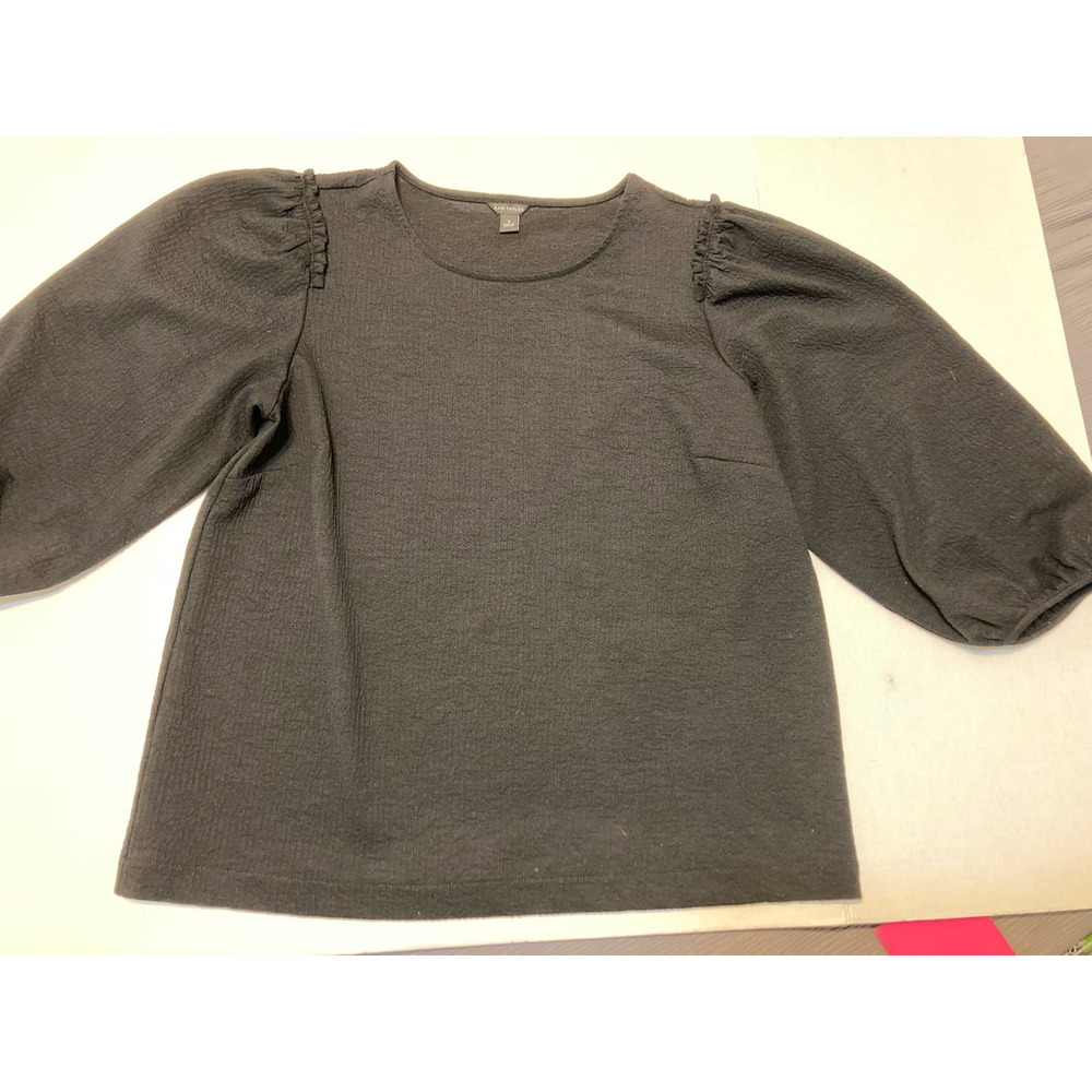 Ann Taylor Womens Black Blouse Size Medium 99% Polyester